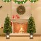 Costway 4 FT Pre-Lit Potted Christmas Tree Artificial Entrance Decor with 3 Lighting Modes